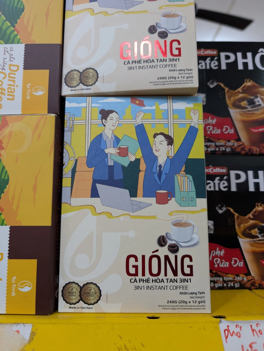 GIÓNG 3合1即溶咖啡、榴槤咖啡 (Durian Coffee)等