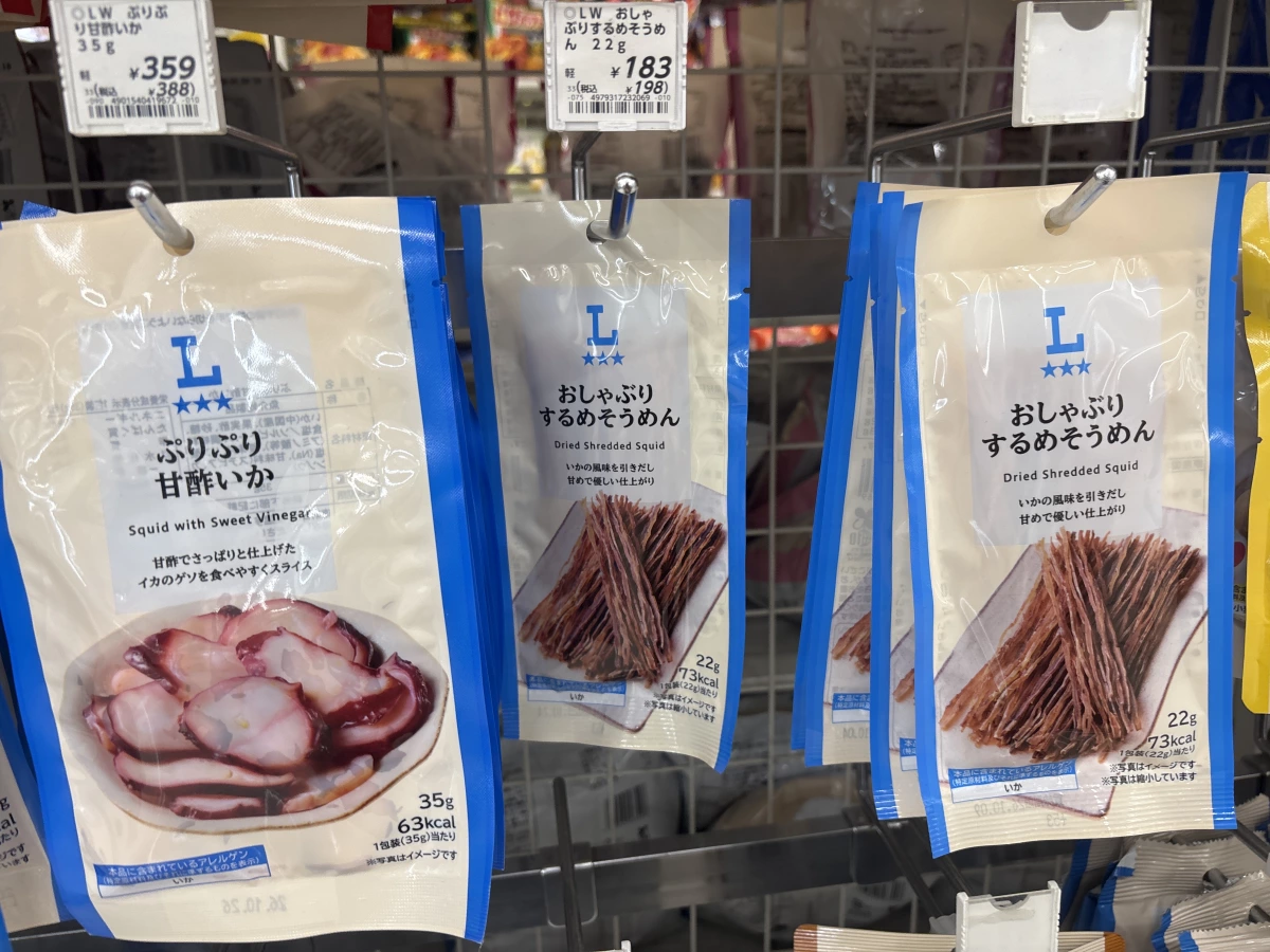 Lawson 醋漬魷魚切片、Lawson 乾燥魷魚絲