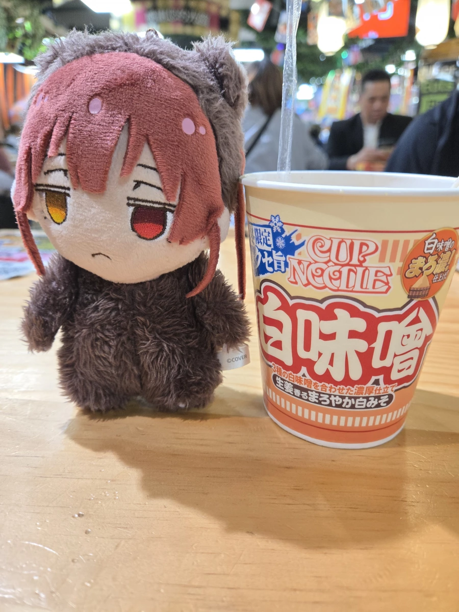 日清杯麵白味噌口味、動漫角色絨毛玩偶