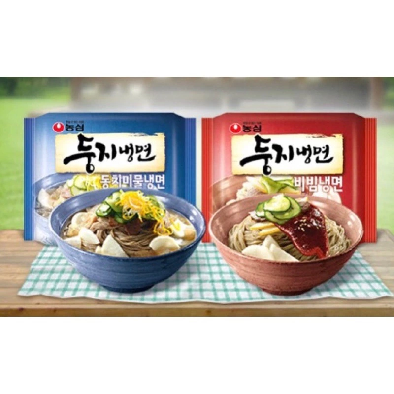 農心巢穴水冷麵 (Dongchimi Water Cold Noodles)、農心巢穴拌冷麵 (Bibim Naengmyeon)