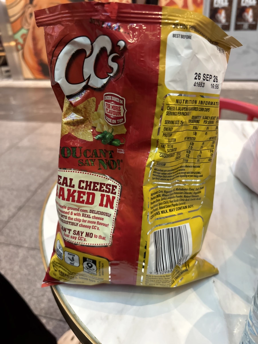 CC's 起司墨西哥辣椒口味玉米片