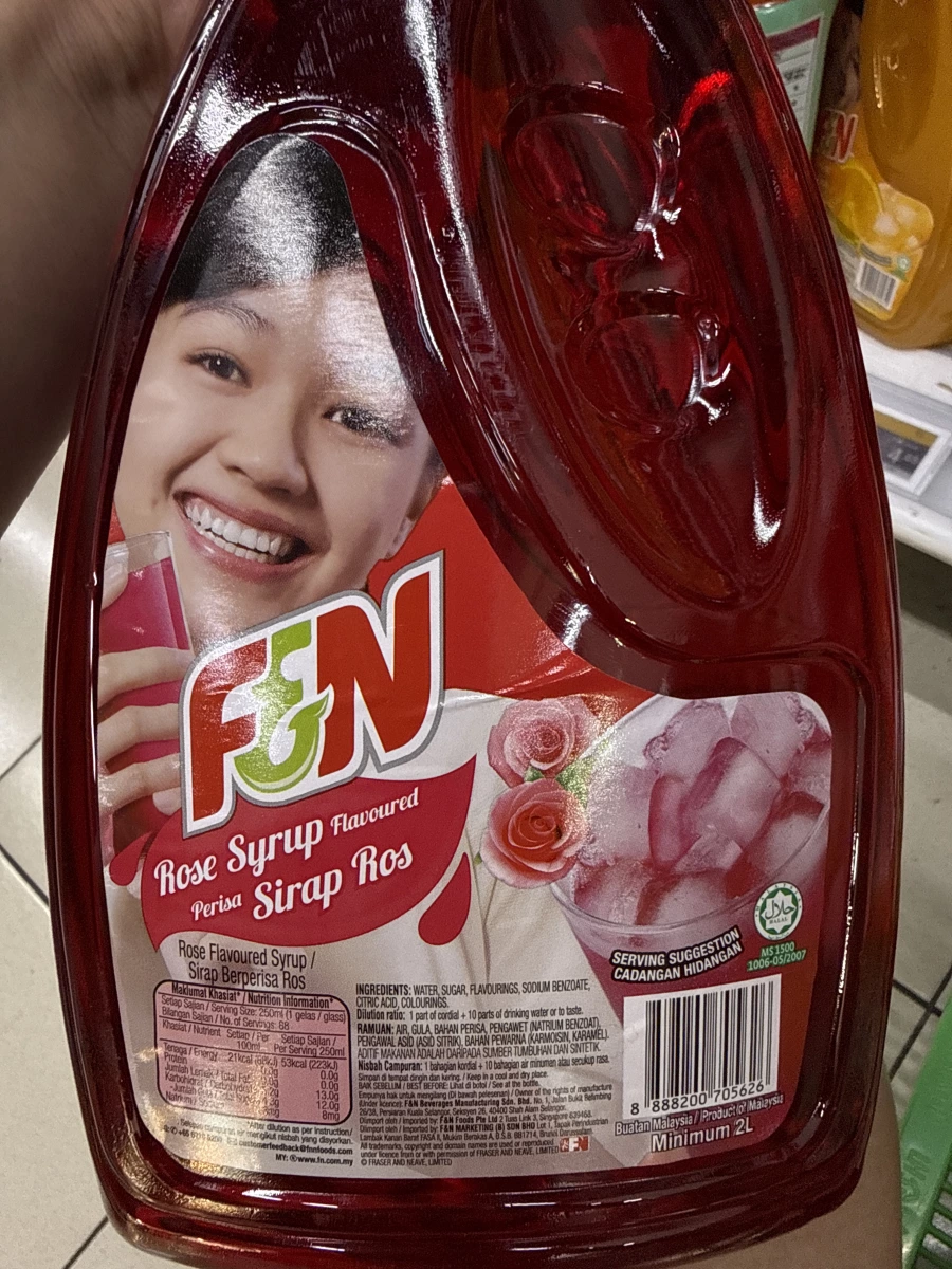 F&N 玫瑰風味糖漿 (Rose Syrup Flavoured)