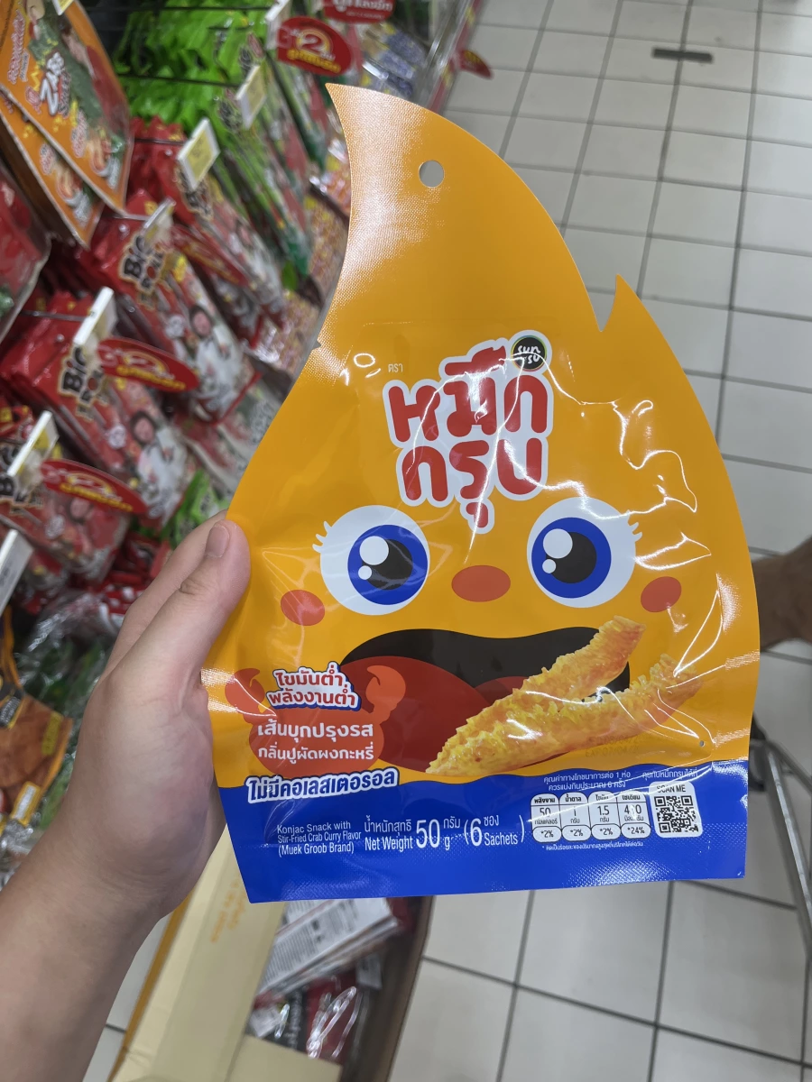 泰國 SUNSU 泰式咖哩蟹味蒟蒻零食