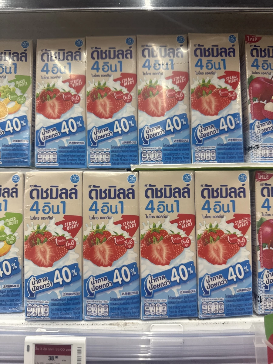 泰國 Dutch Mill 4 in 1 飲用型優酪乳 (草莓/綜合水果口味)