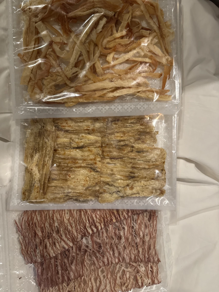 乾魷魚條、烤魚片等