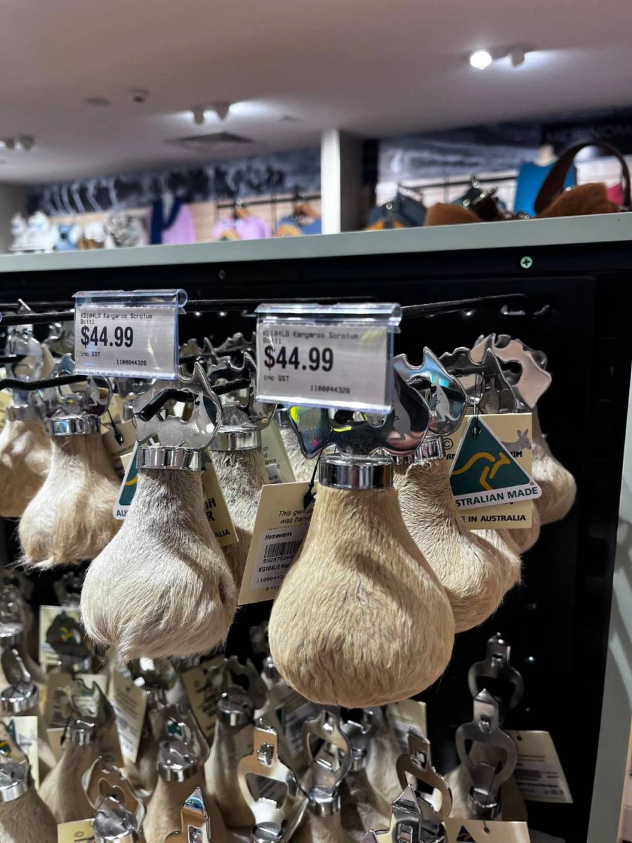 澳洲袋鼠蛋蛋開瓶器 (Kangaroo Scrotum Bottle Opener)