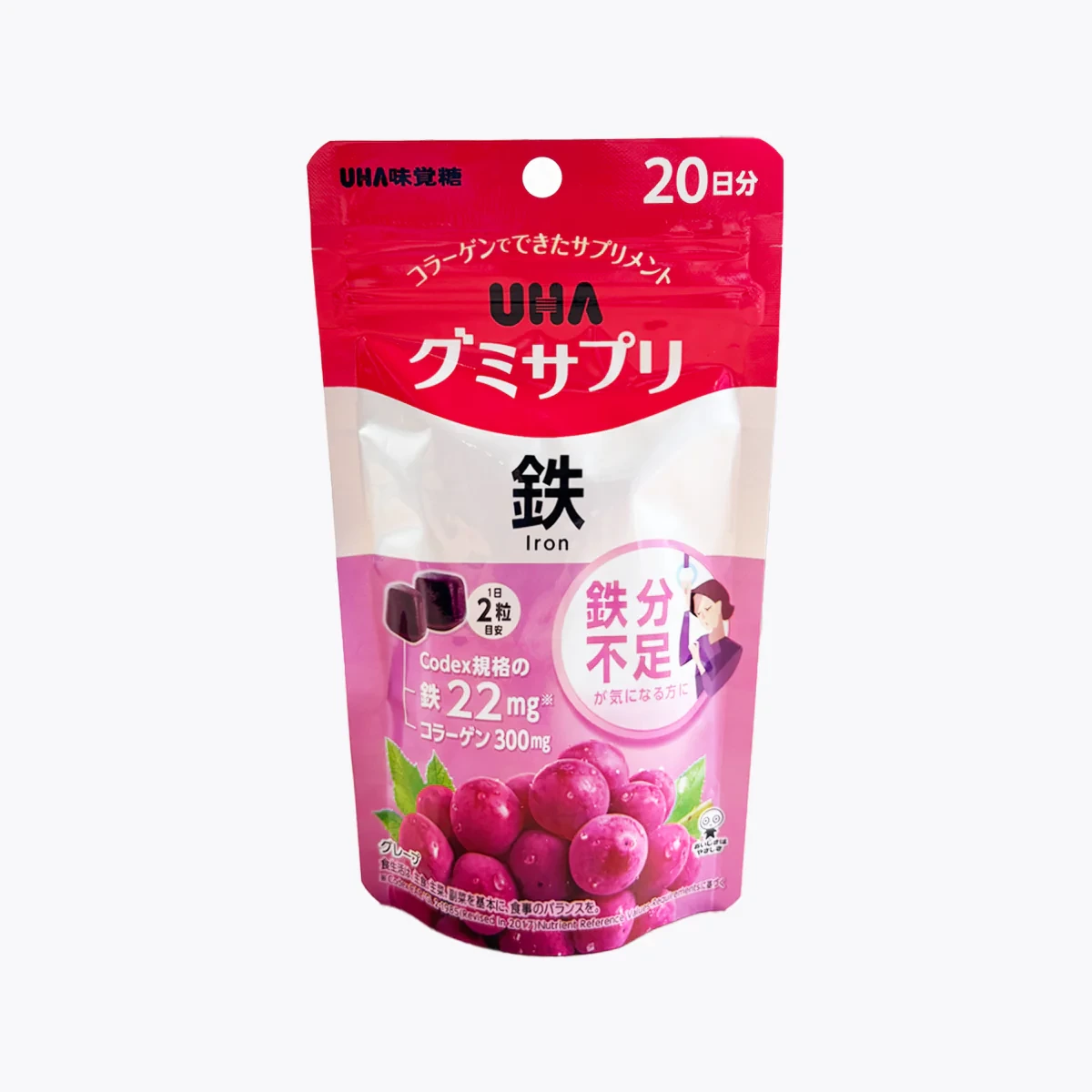 UHA味覺糖 鐵分補充軟糖 (20日份)