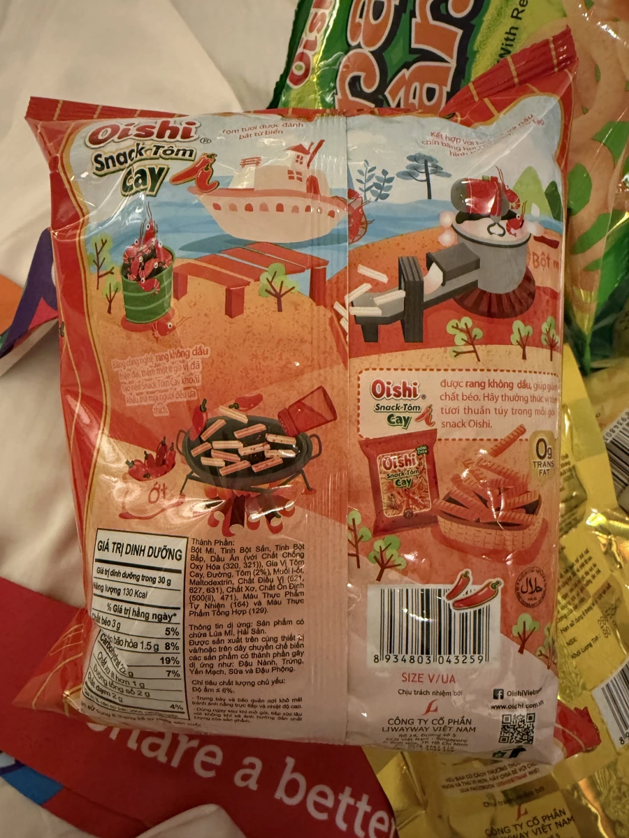 Oishi 越南辣味蝦條 (Snack Tôm Cay)
