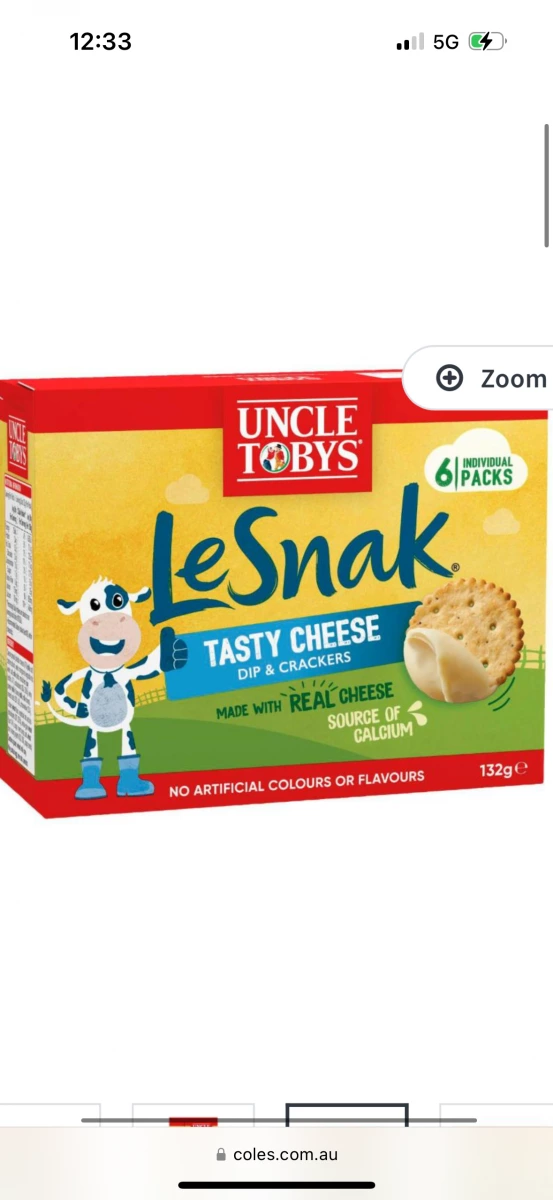 Uncle Tobys Le Snak Tasty Cheese 起司餅乾