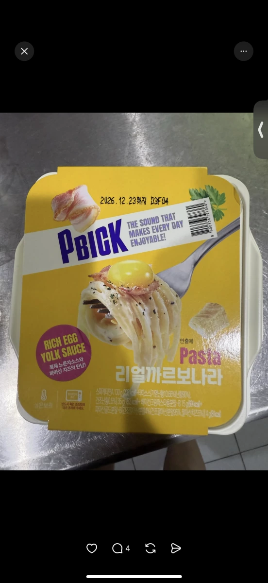 PBICK 韓國即食培根蛋汁義大利麵