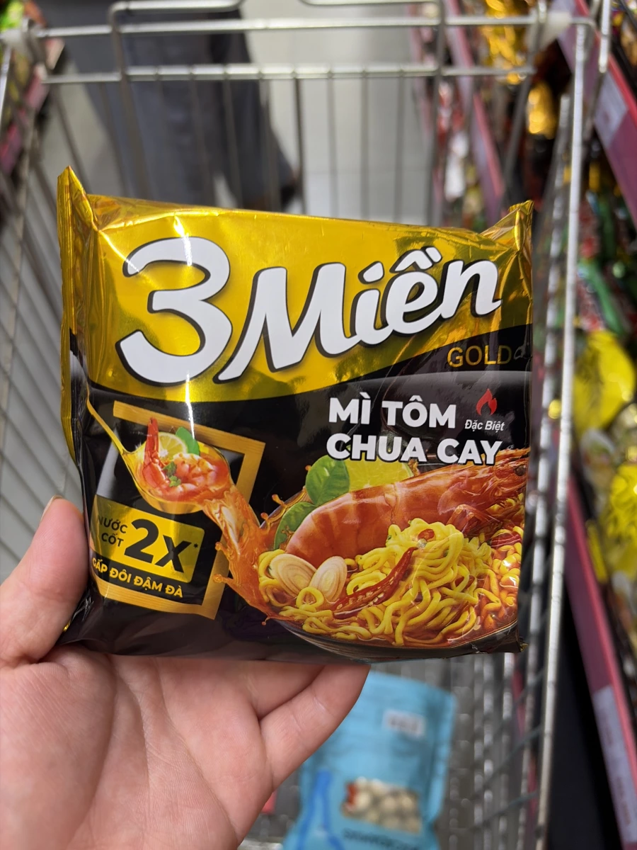 越南 3 Miền Gold 酸辣蝦風味泡麵