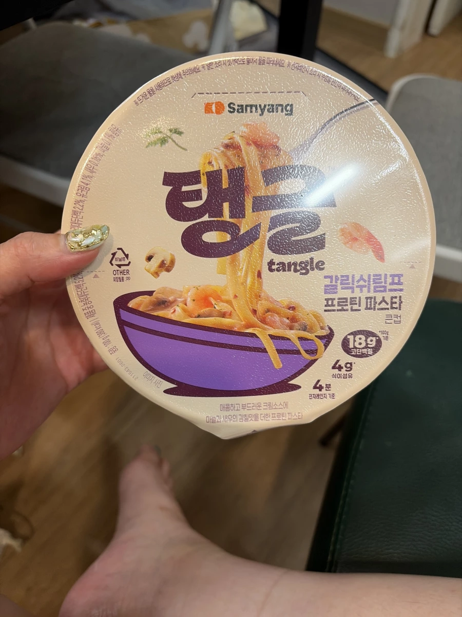 三養 Samyang Tangle 蒜香蝦高蛋白義大利麵 (杯裝)