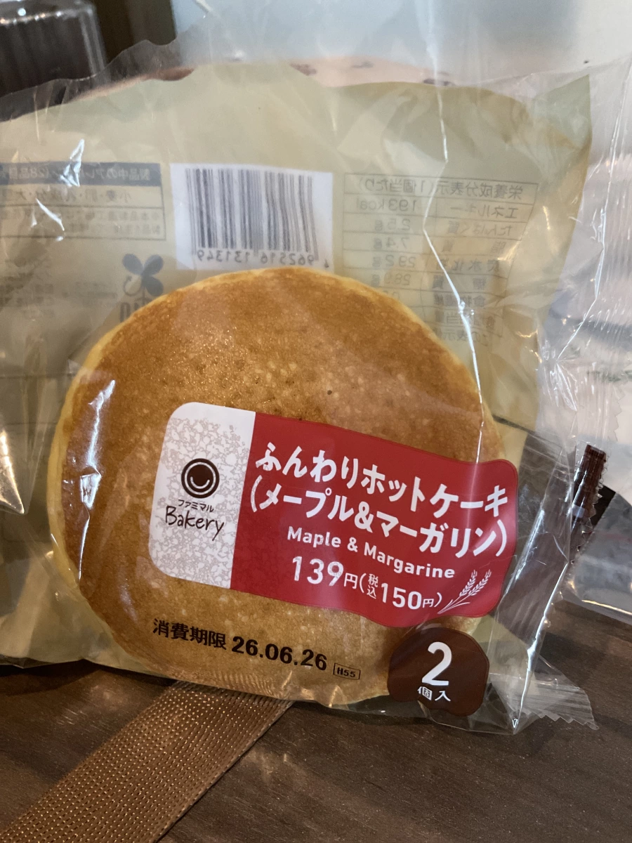 日本全家楓糖乳瑪琳鬆餅
