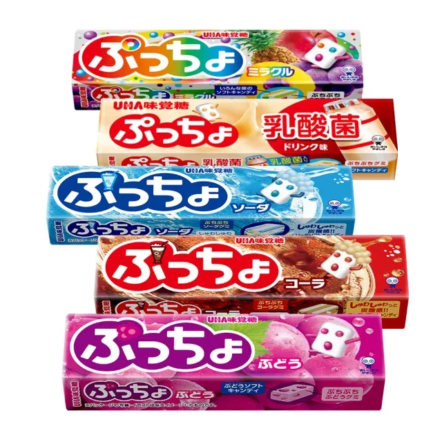 UHA 味覺糖 Puccho 綜合水果口味 (Miracle)、UHA 味覺糖 Puccho 乳酸菌口味等