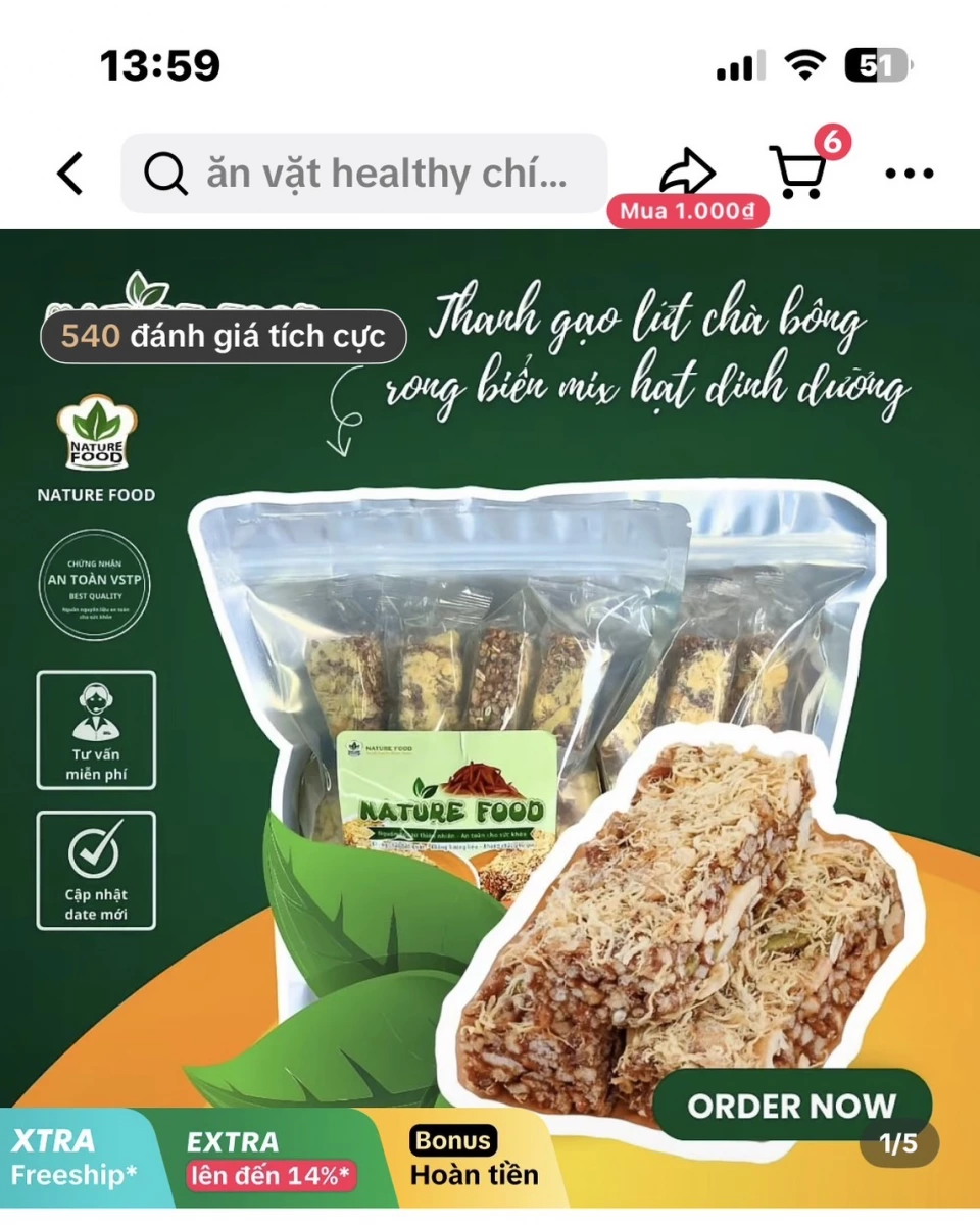 越南肉鬆海苔穀物棒 (Thanh gạo lứt chà bông)