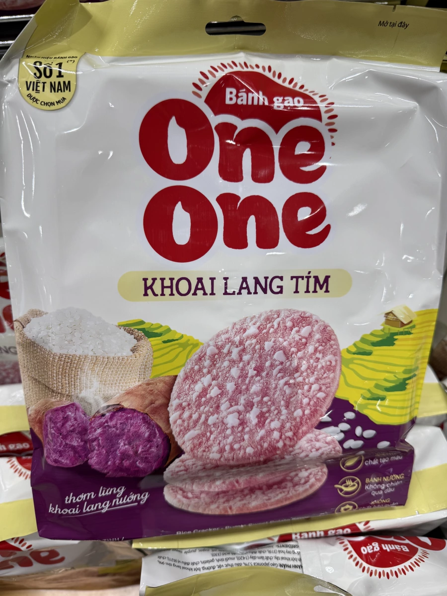 One One 紫薯雪餅 (Bánh gạo Khoai Lang Tím)