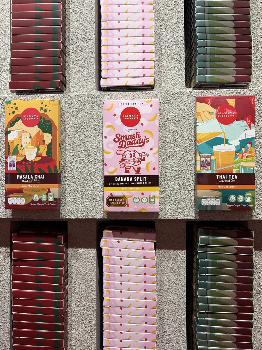 Siamaya Masala Chai 巧克力、Siamaya Banana Split 巧克力等