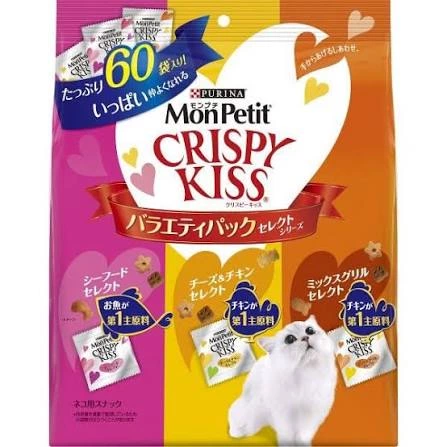 Purina MonPetit CRISPY KISS 貓零食綜合包 (60入)
