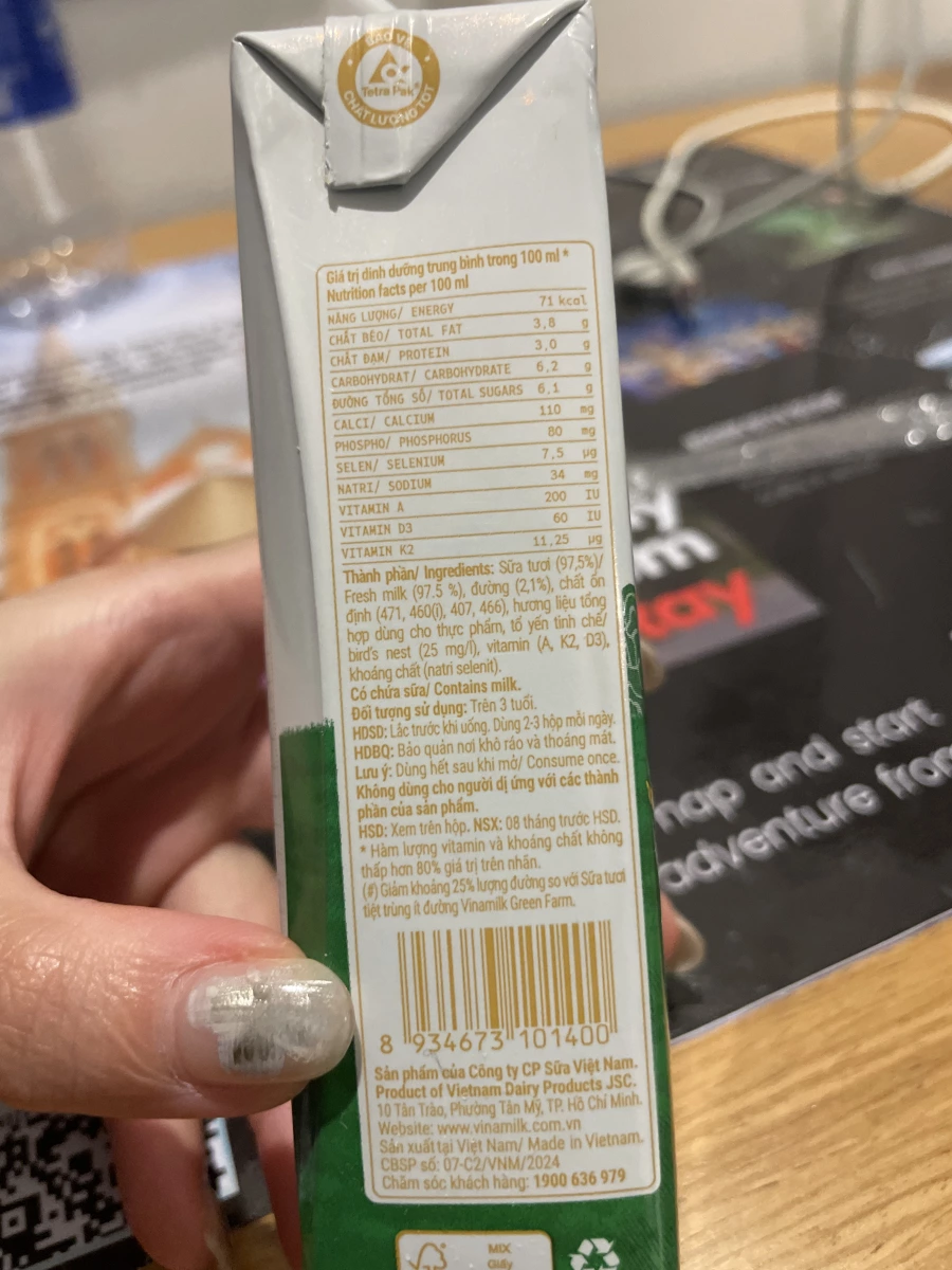 Vinamilk 燕窩 UHT 調味乳