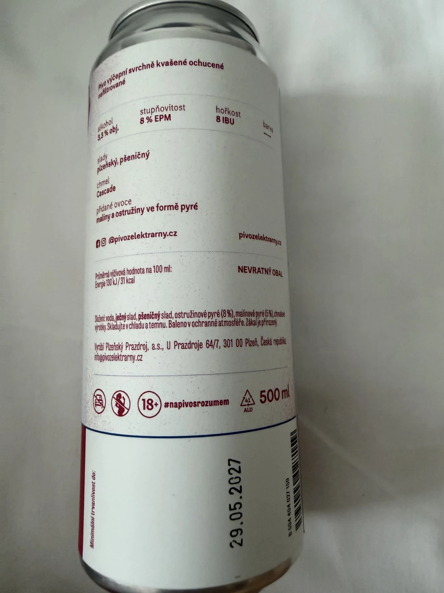 Elektrárna Kisseláč Malina & Ostružina 莓果酸啤酒