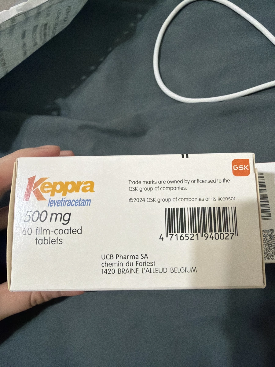 Keppra (levetiracetam) 500mg 膜衣錠