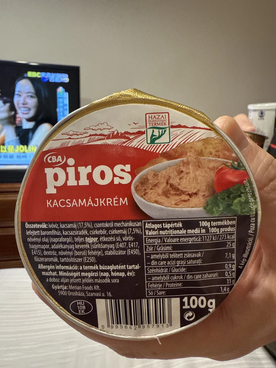 CBA Piros 鴨肝醬 (Kacsamájkrém)