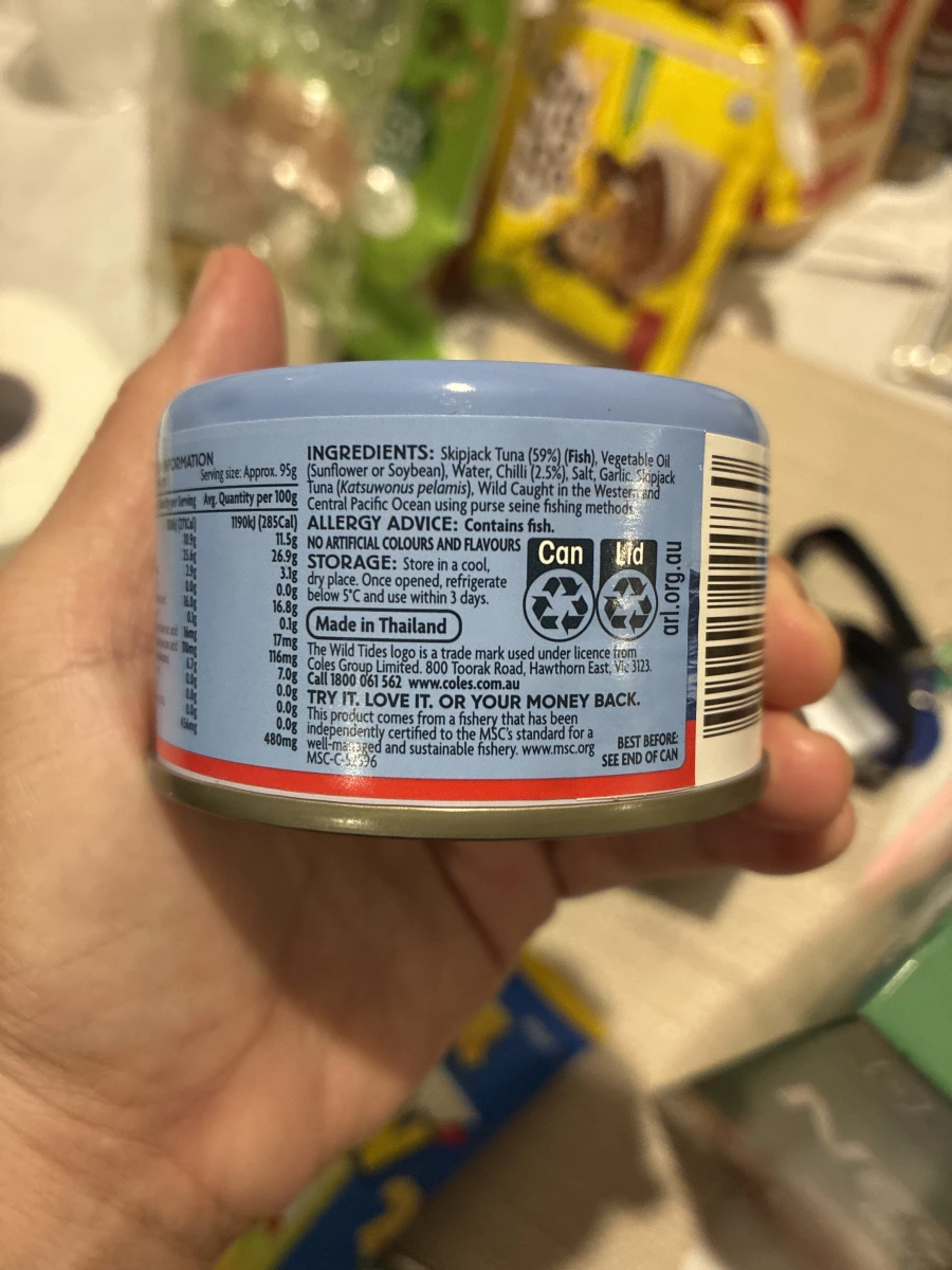 泰國產鮪魚罐頭 (Wild Tides Skipjack Tuna)