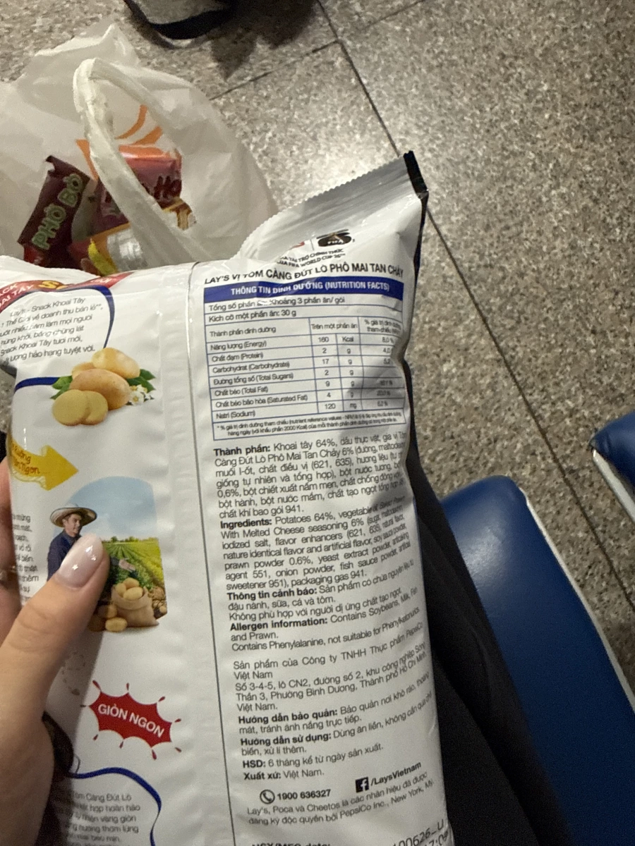 樂事 Lay's 越南限定焗烤大蝦起司味洋芋片