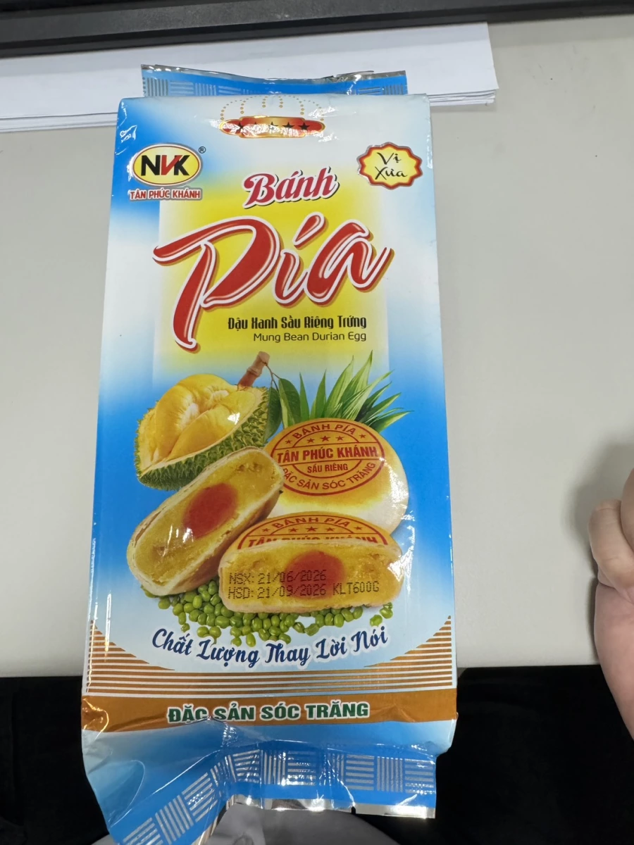 越南新福慶榴槤綠豆蛋黃餅 (Bánh Pía)