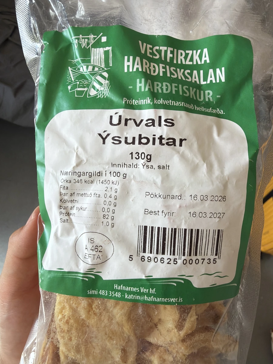 冰島乾燥黑線鱈魚乾 (Harðfiskur)