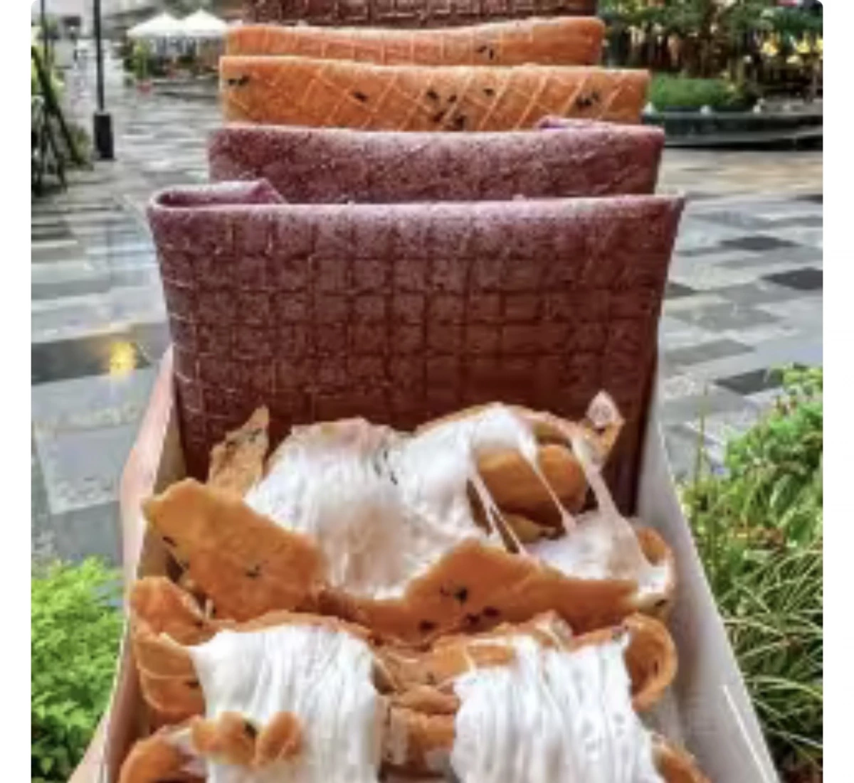 現做夾心薄餅點心