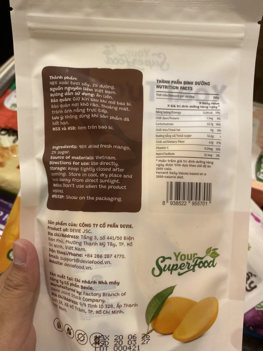 越南 Your SuperFood 芒果乾