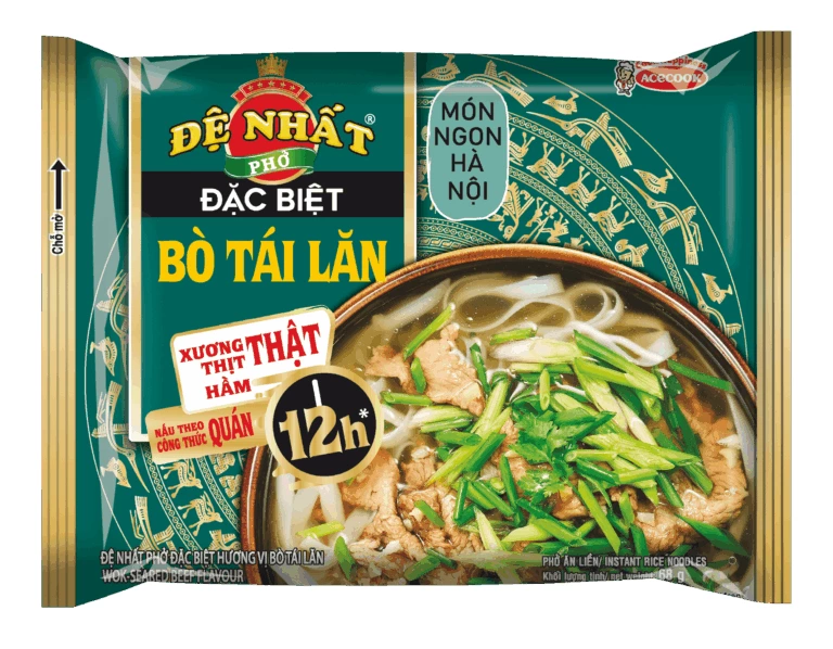 越南 Acecook Đệ Nhất 炒牛肉風味即食河粉 (綠色包裝)