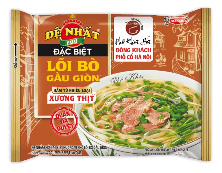 越南 Acecook Đệ Nhất 牛腱牛胸肉風味即食河粉 (咖啡色包裝)