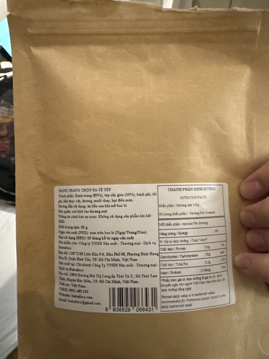越南 Cô Ba 蝦味拌米紙 (Bánh Tráng Trộn Sa Tế Tép)
