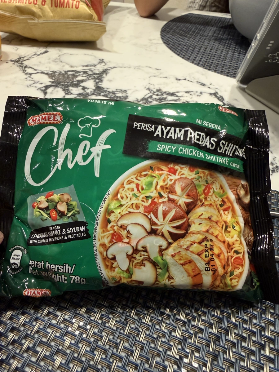 MAMEE Chef 辣味雞肉香菇風味泡麵