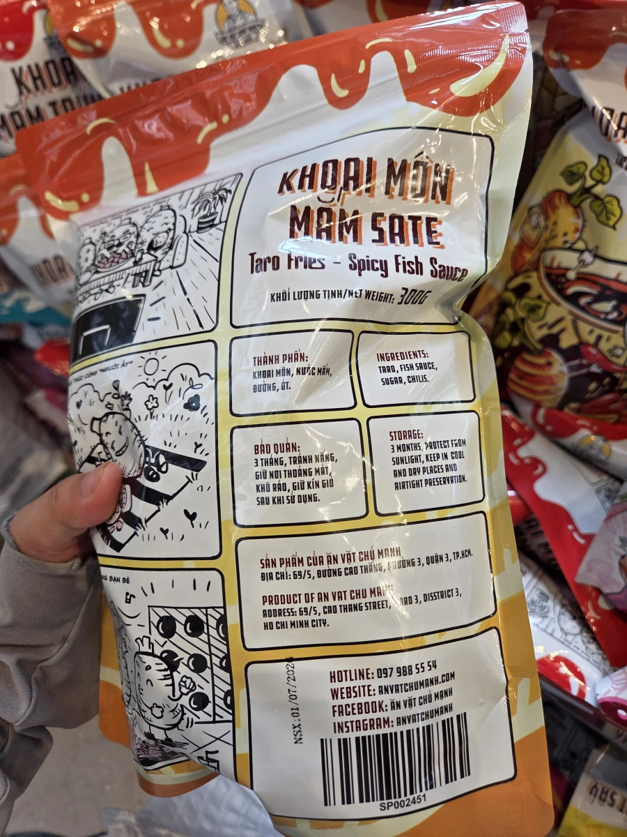越南 ĂN VẶT CHÚ MẠNH 辣魚露芋頭條