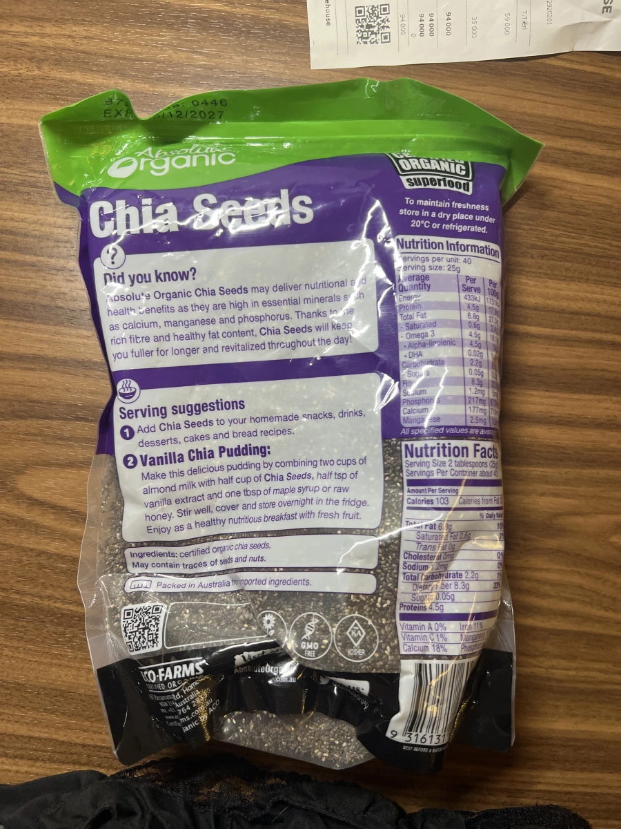 Absolute Organic 奇亞籽 (Chia Seeds)