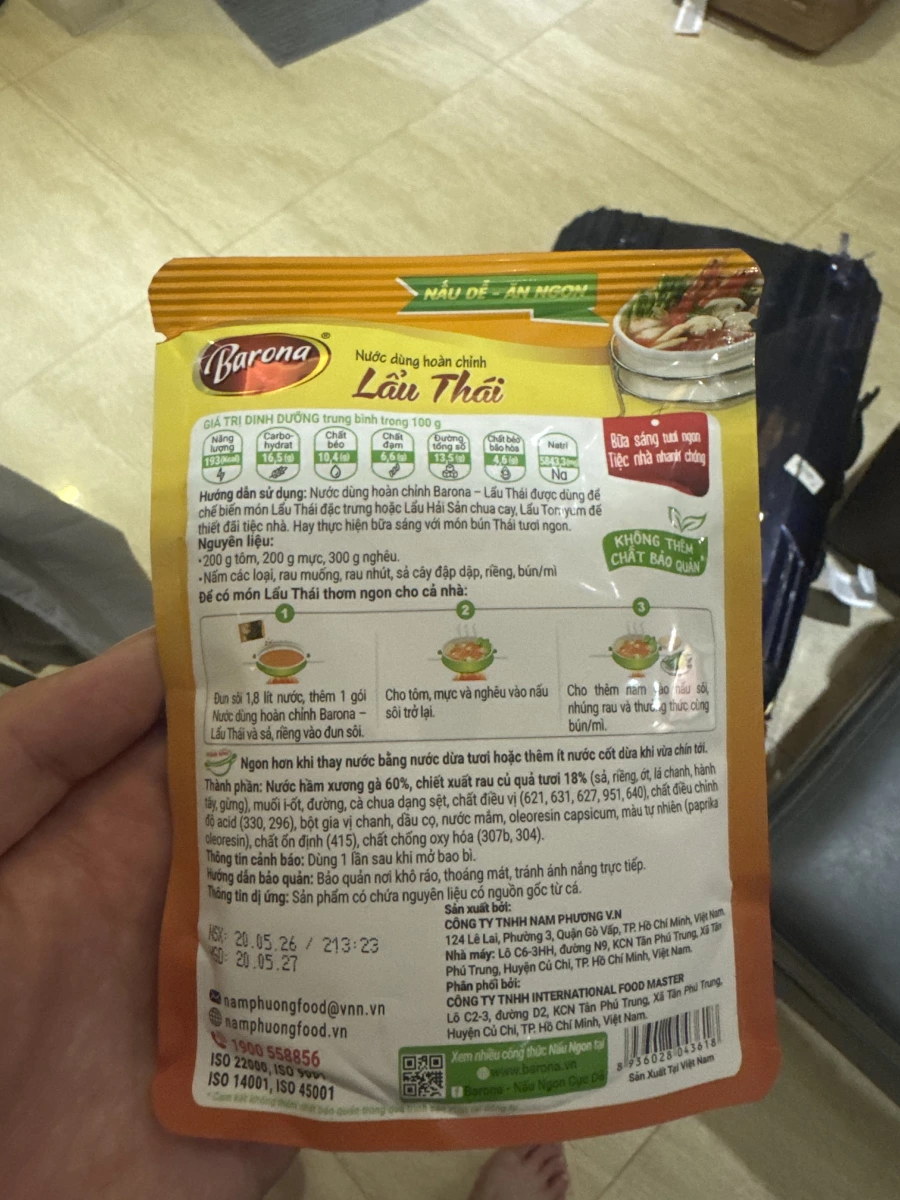 Barona 越南泰式酸辣火鍋底料包
