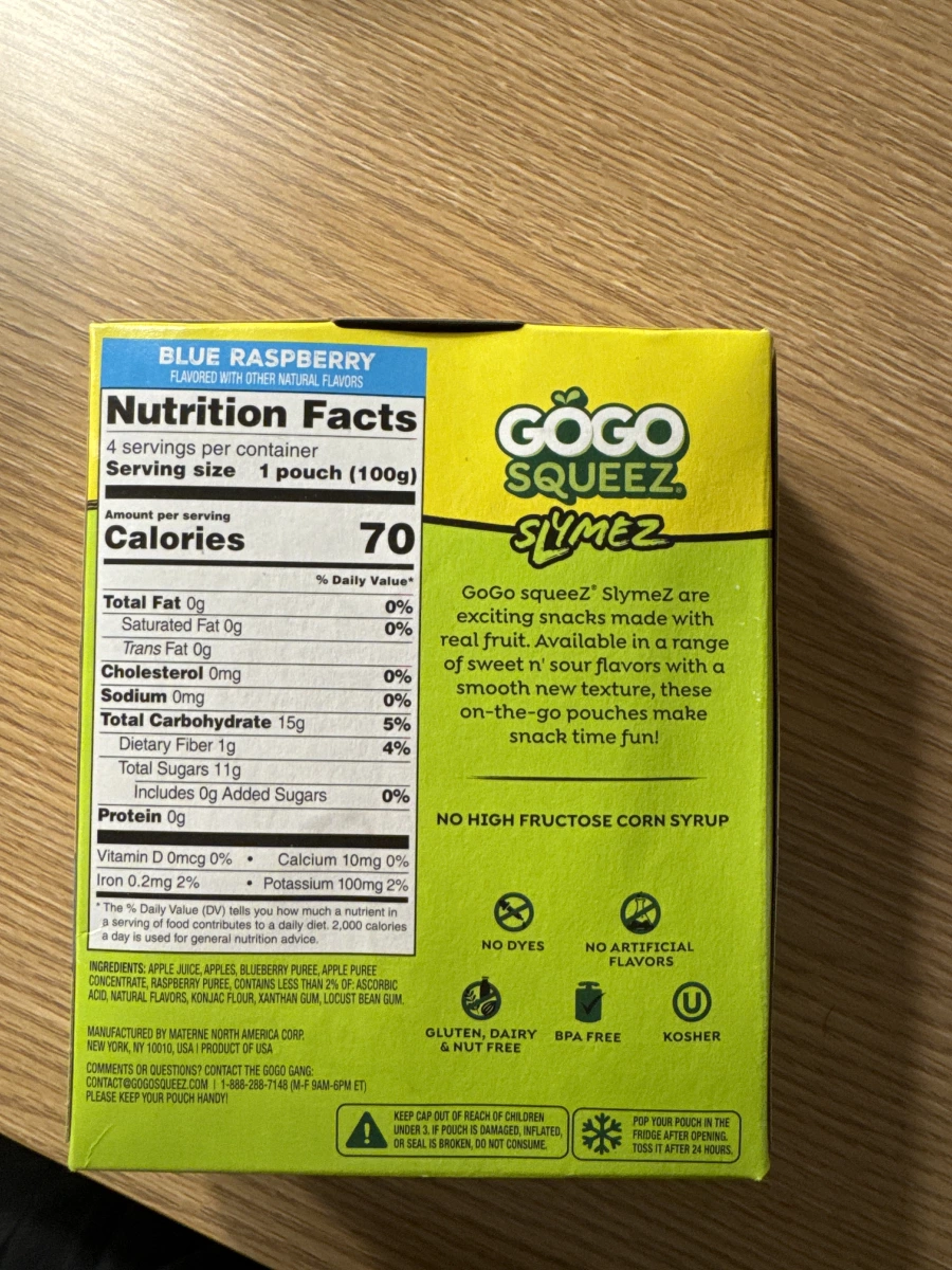 GoGo squeeZ Slymiez 藍莓覆盆子水果泥