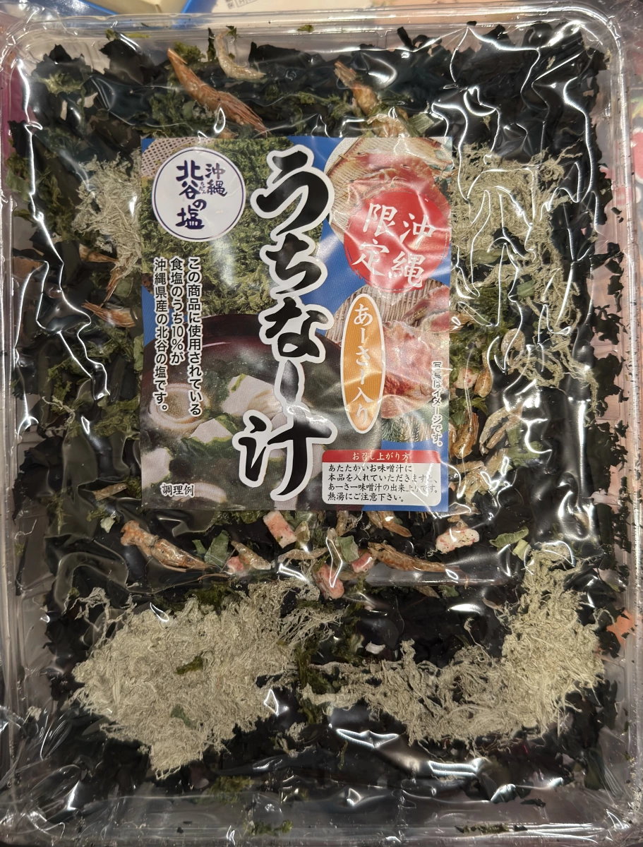 沖繩限定海鮮湯配料（含乾燥蝦仁與海藻）