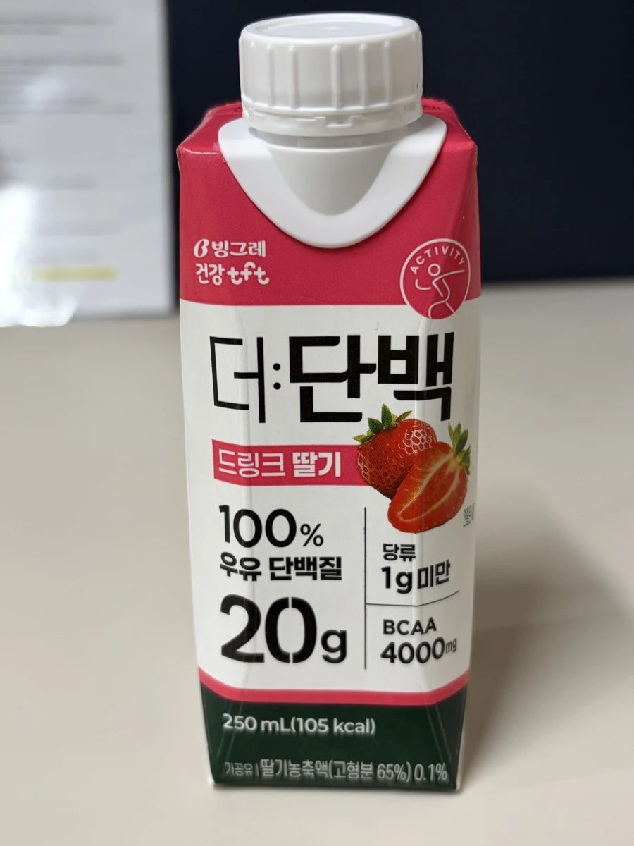 韓國 Binggrae 더:단백 蛋白質飲（草莓口味）