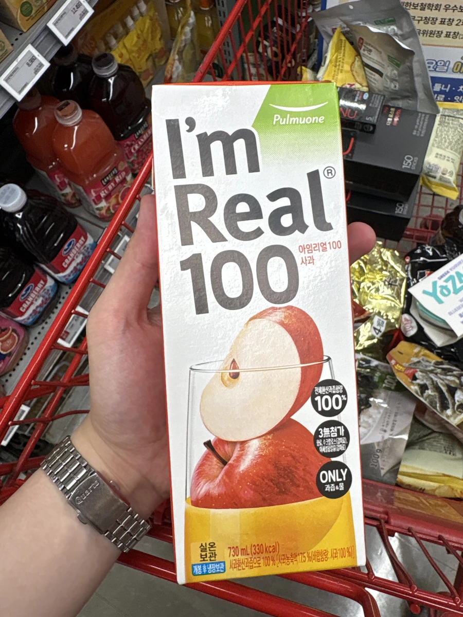 Pulmuone I'm Real 100 蘋果汁