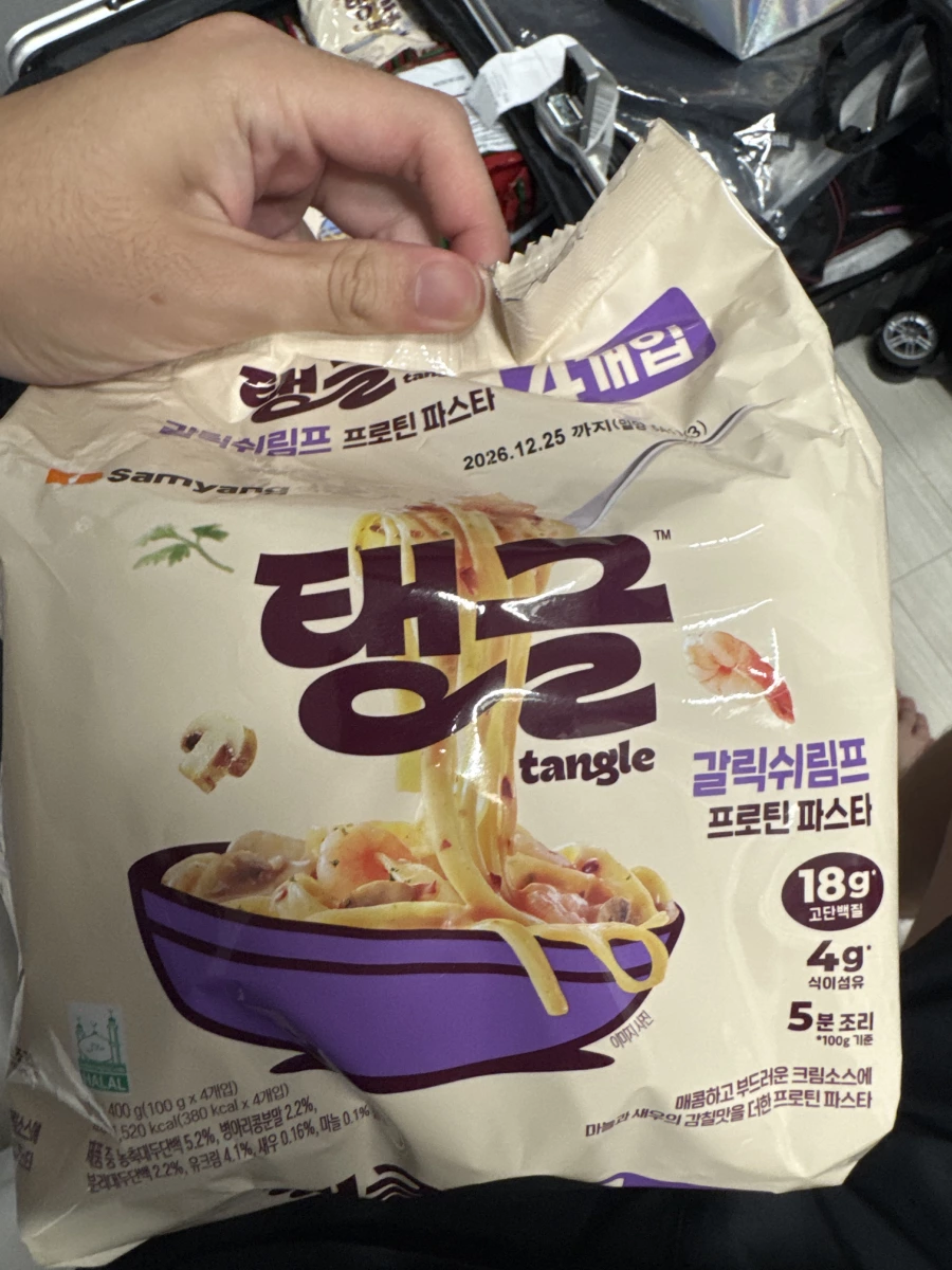 三養 Tangle 蒜香蝦仁蛋白質義大利麵