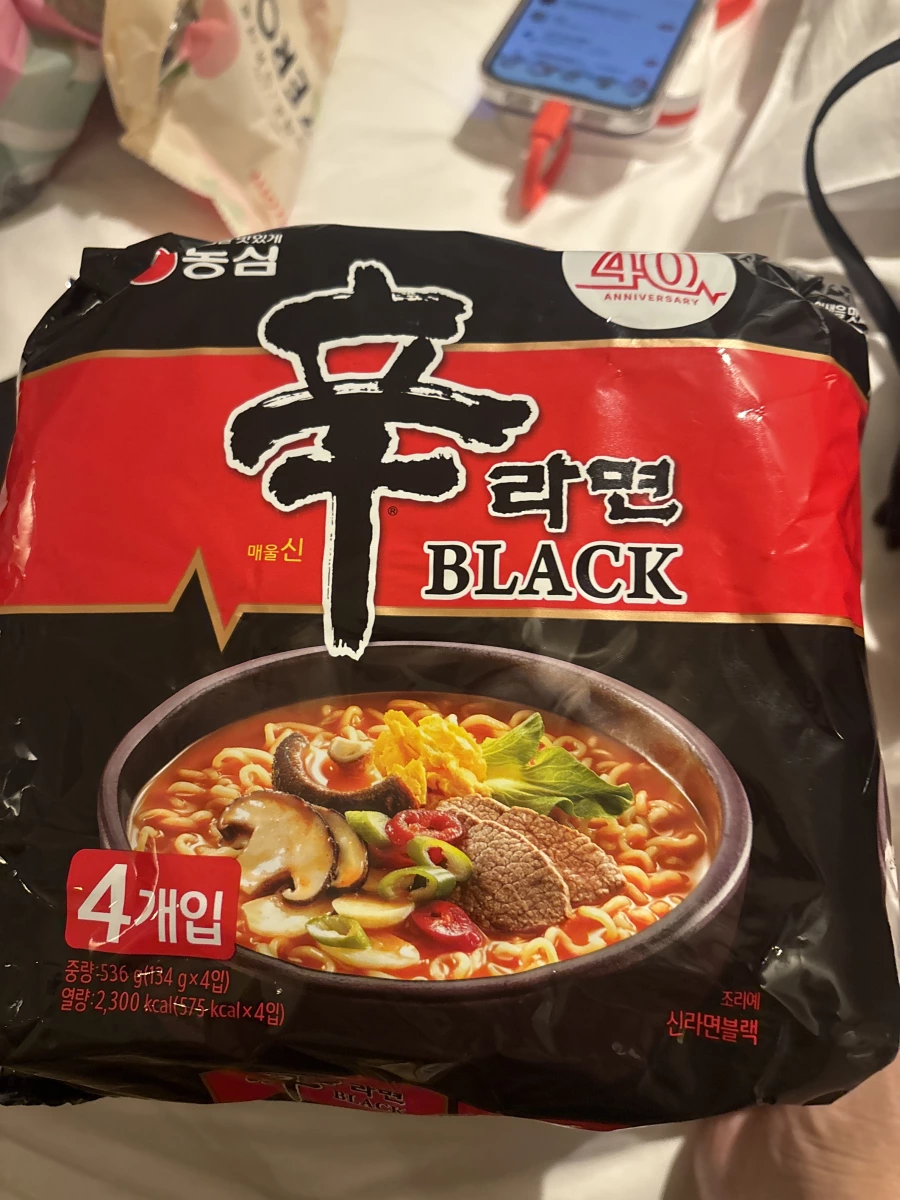 農心辛拉麵特濃黑豚骨口味 (4入裝)