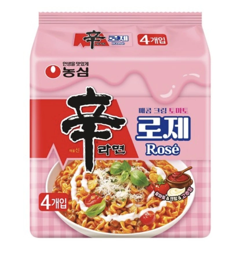 韓國農心辛拉麵 Rose 口味 (4入組)