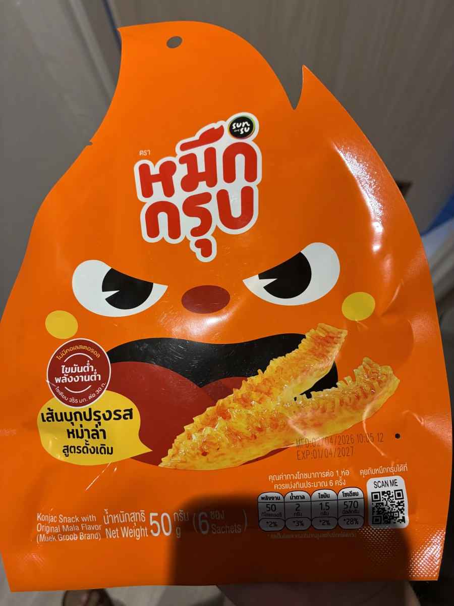 泰國 Sunsu 麻辣蒟蒻零食 (Muek Groob)