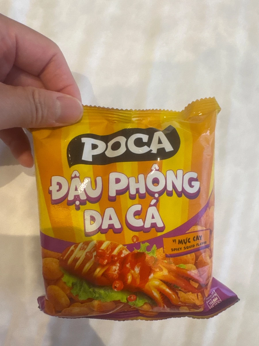 POCA 辣味魷魚風味魚皮花生